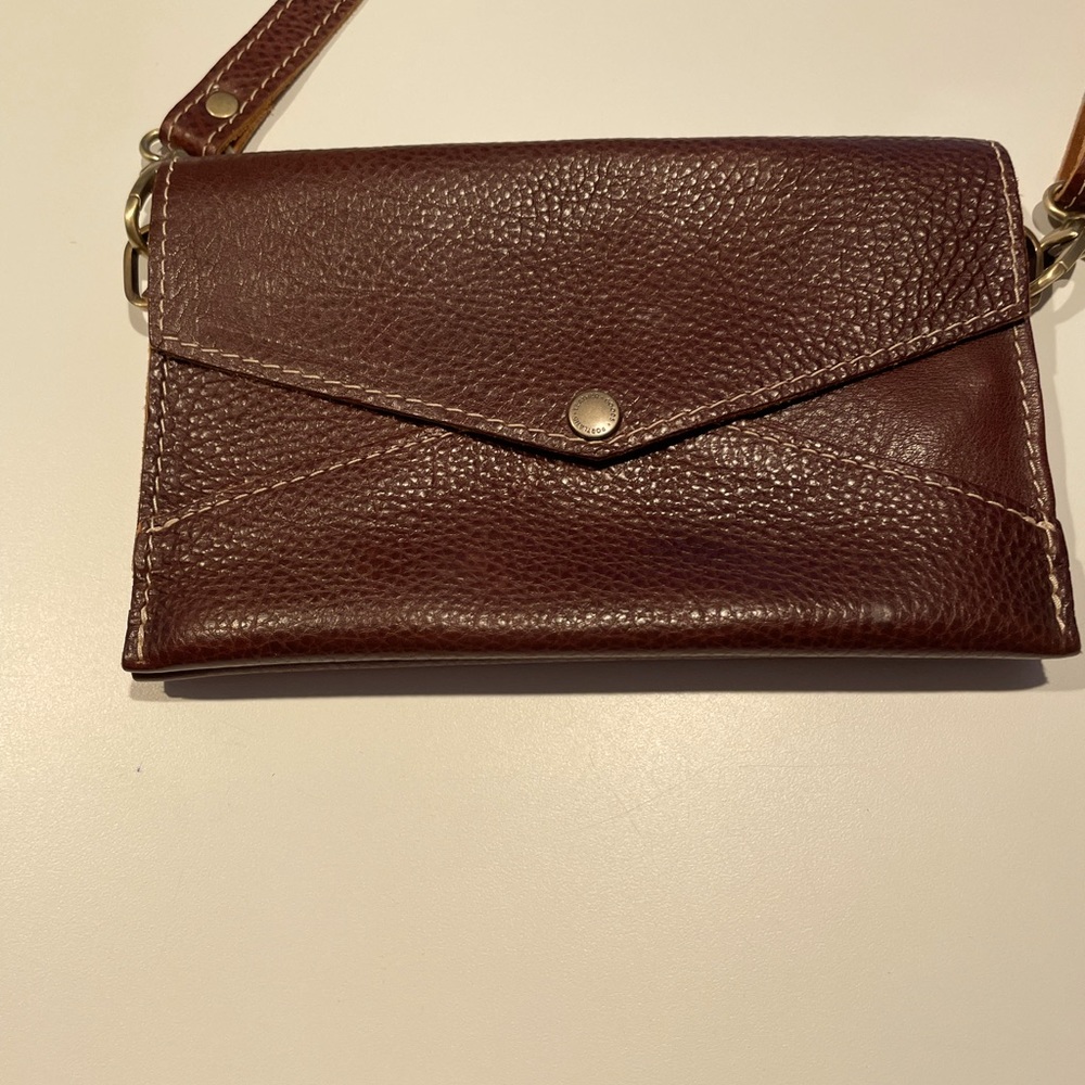 Portland leather envelope crossbody bag
